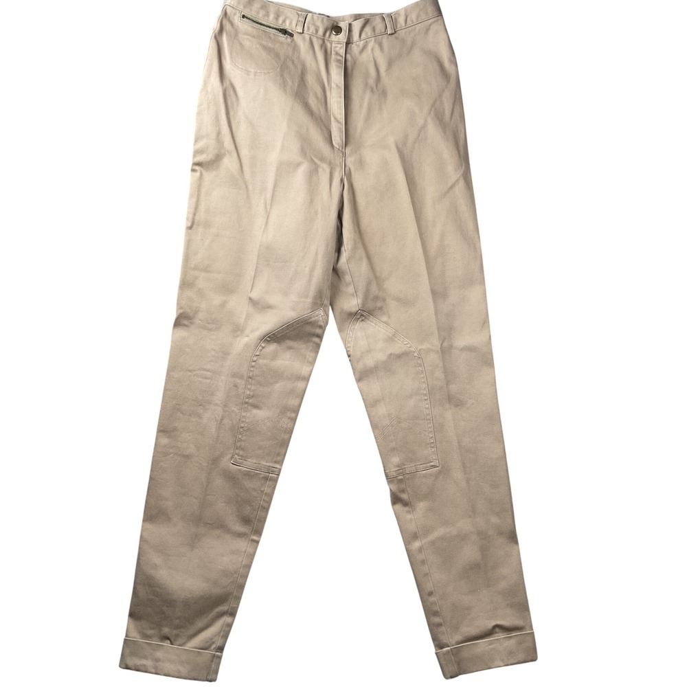 Lauren Ralph Lauren Jodhpur Pants Womens 10 Tan Khaki Equestrian Knee Patch